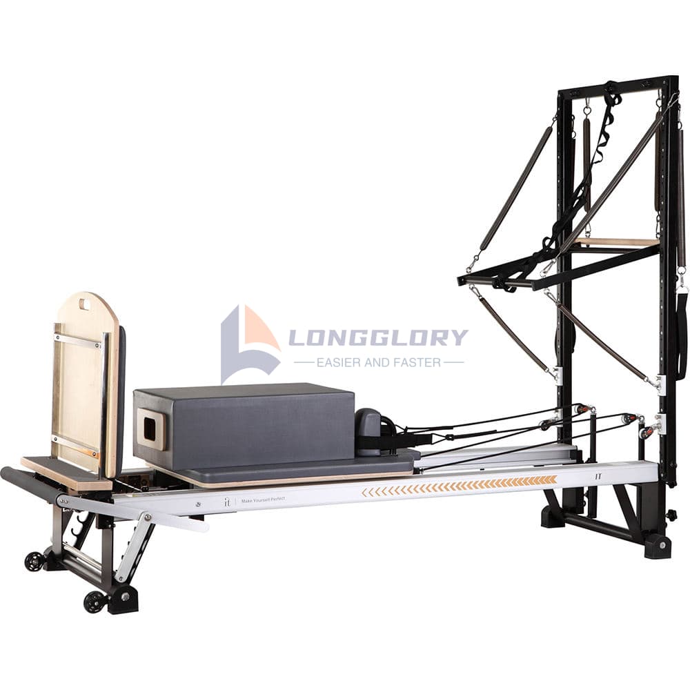 హాఫ్ టవర్‌తో అల్యూమినియం పైలేట్స్ రిఫార్మర్