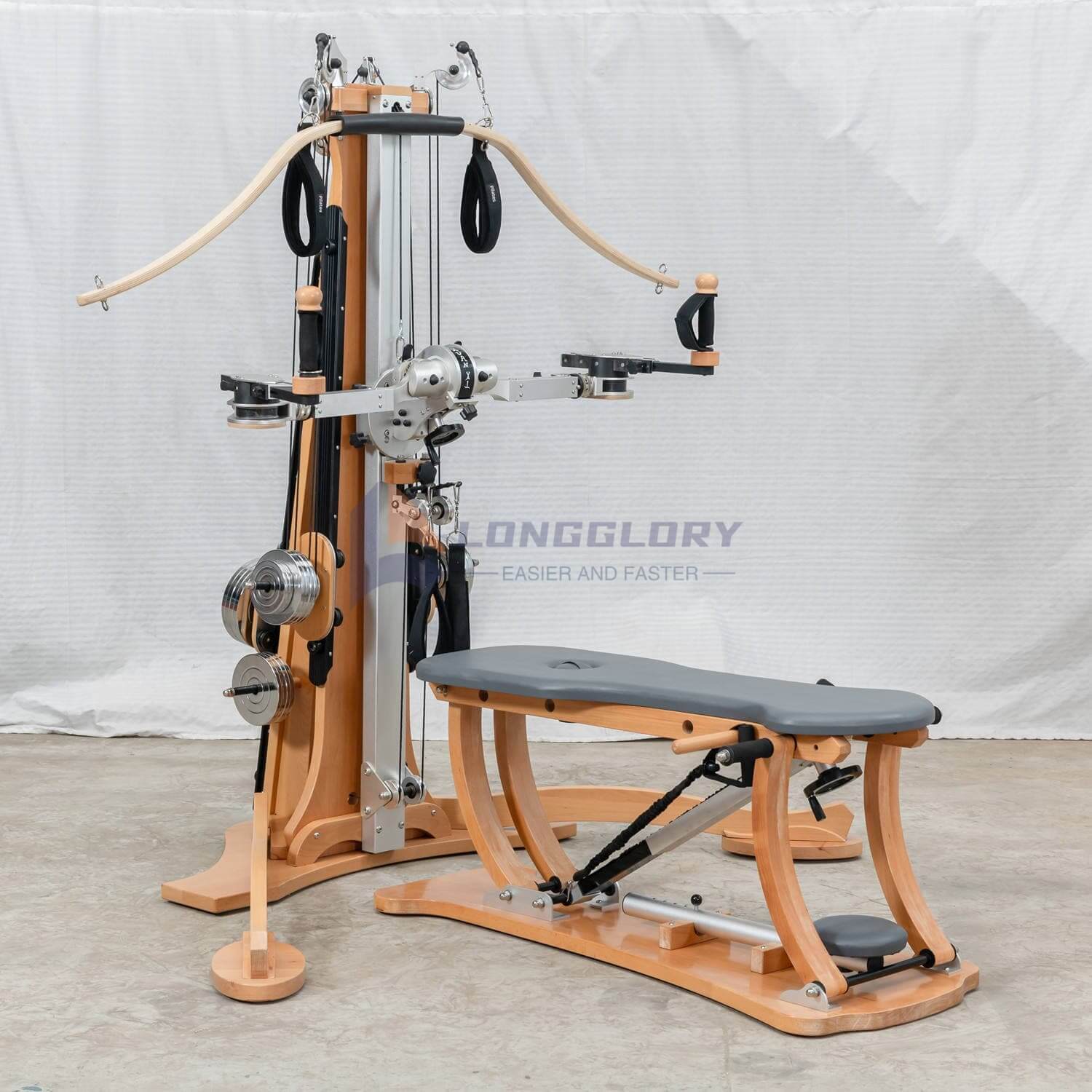 Beech Pilates Tower Reformer With Pulley